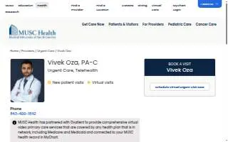 Vivek Oza, PA-C website