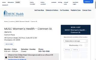 MUSC Women's Health - Cannon St.