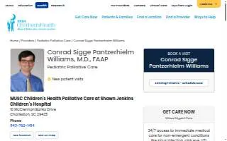 Conrad Sigge Pantzerhielm Williams, IV, MD, FAAP website