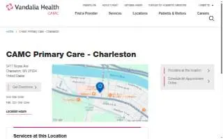 CAMC Primary Care - Charleston website