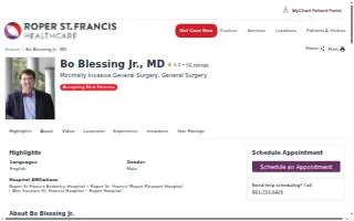 Walter D. Blessing, MD website