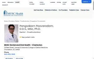 Pongsakorn Faria Poovarodom, DDS, MSc, PhD website
