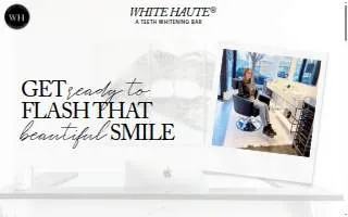 White Haute Teeth Whitening Bar website