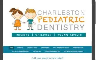 Charleston Pediatric Dentistry, Ashley Patnoe DDS, PLLC website