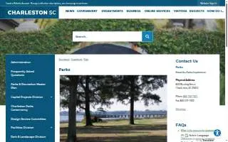 Charleston Parks Department website