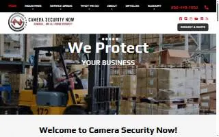 Camera Security Now of Middletown website