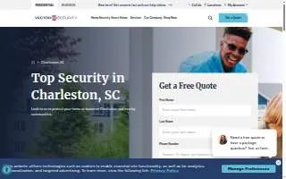 Vector Security - Charleston website
