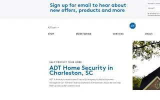 ADT Security Services of Charleston website