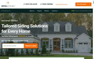 Ideal Siding Charleston website