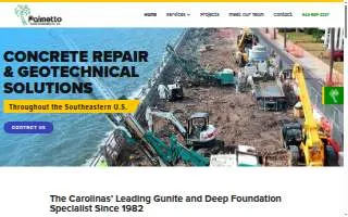 Palmetto Gunite Construction website
