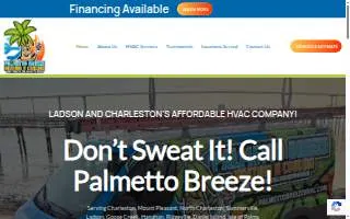 Palmetto Breeze Heating N Cooling website