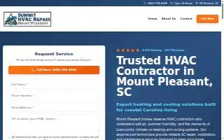 Summit HVAC Repair Mount Pleasant website