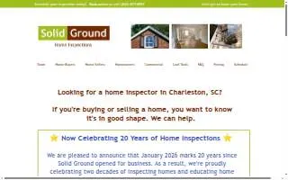 Solid Ground Home Inspections of Charleston website