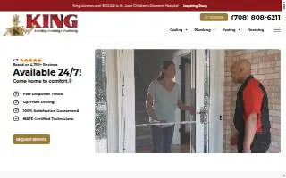 Kings Heating and Air website