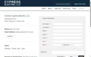 Cypress Electric, LLC website