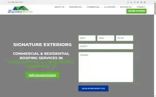 Signature Exteriors of Charlotte website