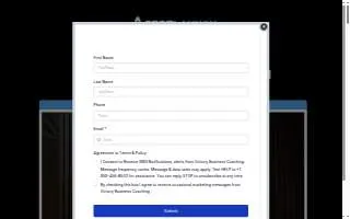 Victory Business Coaching website