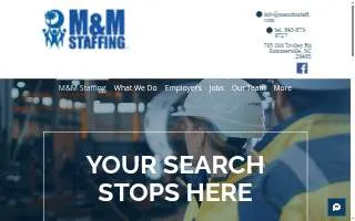 M&M Staffing, LLC of Summerville website