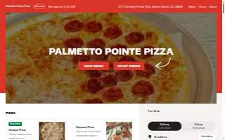 Palmetto Pointe Pizza of Myrtle Beach website