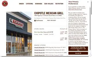 Chipotle Mexican Grill of North Myrtle Beach website