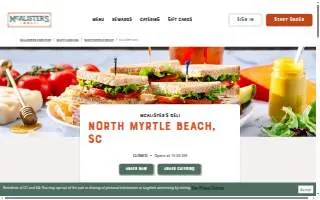 McAlister's Deli of North Myrtle Beach website