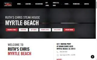 Ruth's Chris Steak House of Myrtle Beach website