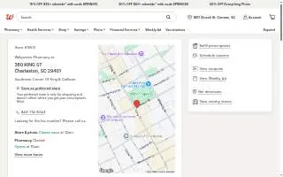Walgreens Pharmacy of Charleston website