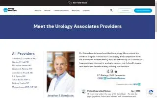 Jonathan T. Donaldson, M.D. of Mt Pleasant website