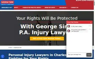 George Sink, P.A. Injury Lawyers of North Charleston website