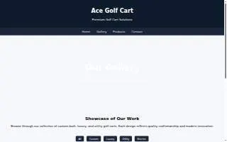 Ace Golf Carts website