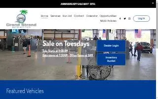 Grand Strand Auto Auction website