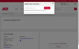 Socastee Hardware Store website