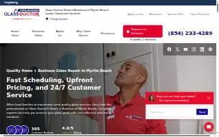 Glass Doctor Home + Business of Myrtle Beach website