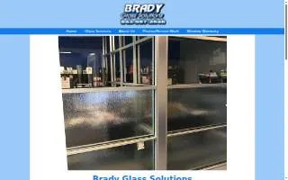 Brady Glass Solutions website