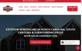 Rock Solid Construction of the Carolinas LLC website