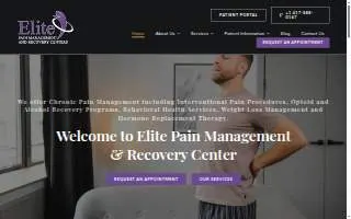 Elite Pain Management and Recovery Centers website