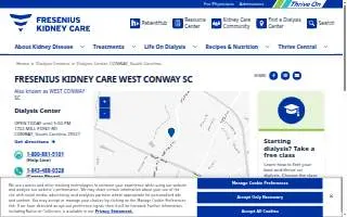 Fresenius Kidney Care West Conway website