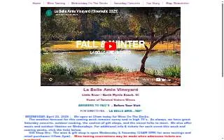 La Belle Amie Vineyard of Little River website