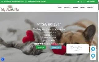 My Natural Pet of Brooklyn website