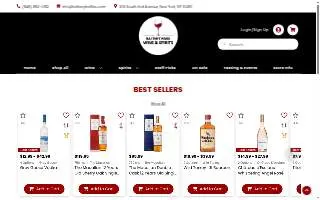 Battery Park Wine & Spirits website