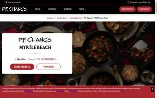 P.F. Chang's of Myrtle Beach website
