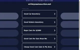 Whitey's Auto Auction Inc website