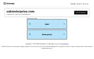 Saki Enterprise website