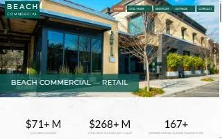 Beach Commercial Real Estate website