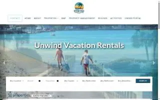 Unwind Vacation Rentals Myrtle Beach website