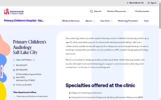 Primary Children's Hospital - Audiology