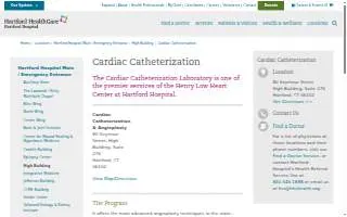 Hartford Hospital Cardiac Catheterization Laboratory website