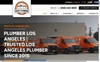 Papa's Plumbing Inc. of Los Angeles website