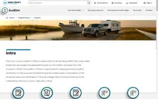 Horry County Auditor website
