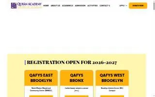 Qur'an Academy For Young Scholars (QAFYS) website